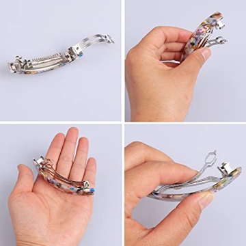 Stylish 6 Pcs Tortoise Shell Hair Barrettes for Women