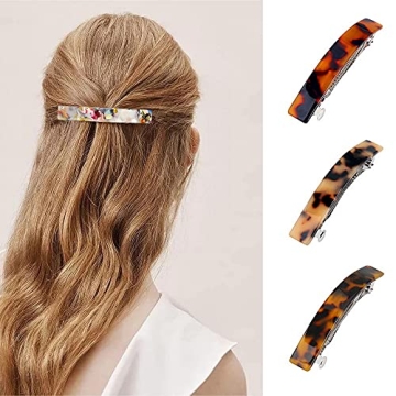 Stylish 6 Pcs Tortoise Shell Hair Barrettes for Women