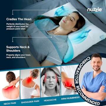 Nuzzle Cooling Adjustable Pillow for Comfortable Sleep