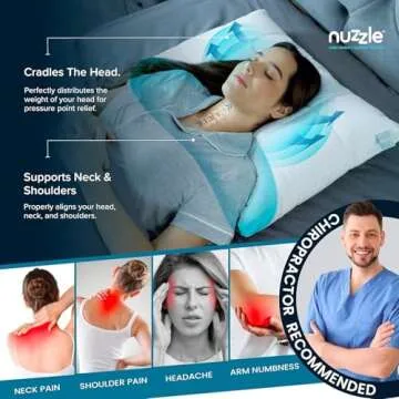 Nuzzle Cooling Adjustable Pillow for Comfortable Sleep