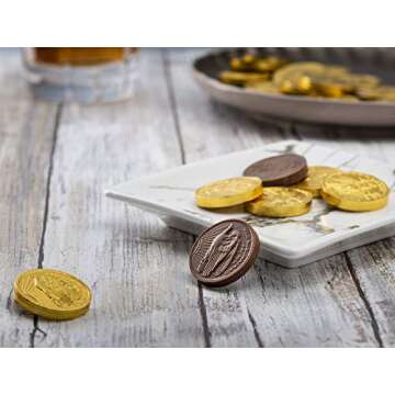 Madelaine Gold Chocolate Coins – St. Patrick’s Day Candy, Gold Foil Wrapped Milk Chocolate Coins...