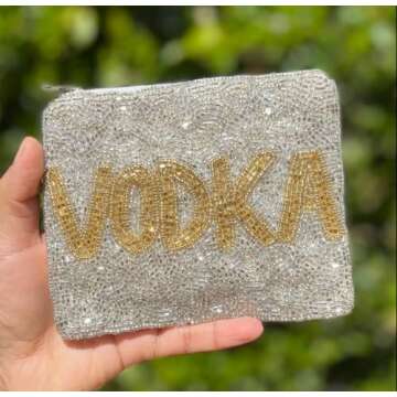 Generic VODKA Coin Purse Pouch, Coin Purse Pouch, Beaded Coin Purse, Cute Coin Purse, Beaded Purse, ...