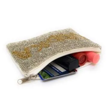 Generic VODKA Coin Purse Pouch, Coin Purse Pouch, Beaded Coin Purse, Cute Coin Purse, Beaded Purse, Summer Coin Purse, Best Friend Gift, Pouches, Boho Bags, Wallets for Her, Gold Coin Purse