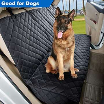 VIEWPETS Bench Car Seat Cover Protector - Waterproof, Heavy-Duty and Nonslip Pet Car Seat Cover for Dogs with Universal Size Fits for Vehicles, Trucks & SUVs(Black)