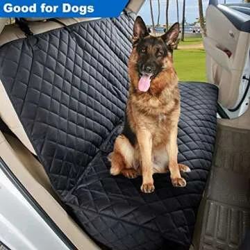 VIEWPETS Bench Car Seat Cover Protector - Waterproof, Heavy-Duty and Nonslip Pet Car Seat Cover for Dogs with Universal Size Fits for Vehicles, Trucks & SUVs(Black)