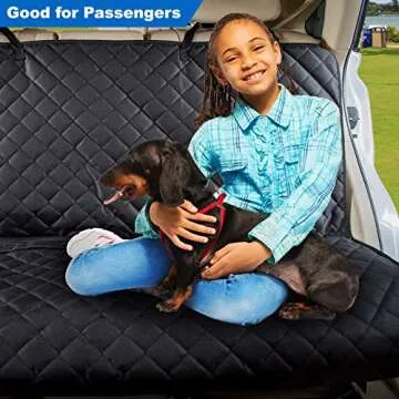VIEWPETS Bench Car Seat Cover Protector - Waterproof, Heavy-Duty and Nonslip Pet Car Seat Cover for Dogs with Universal Size Fits for Vehicles, Trucks & SUVs(Black)