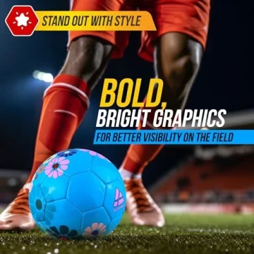 Vizari Youth Soccer Ball With Floral Design for Kids