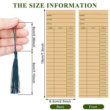 12 Vintage Reading List Bookmarks with Tassels - Elegant Trackers for All