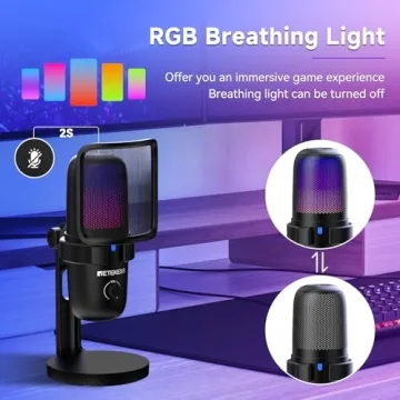 Retekess TG201 Microphone with RGB Lights & Noise Cancellation