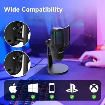 Retekess TG201 Microphone with RGB Lights & Noise Cancellation