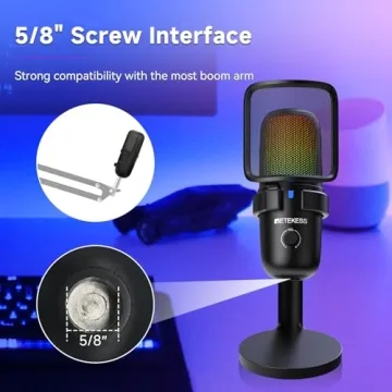 Retekess TG201 Microphone with RGB Lights & Noise Cancellation