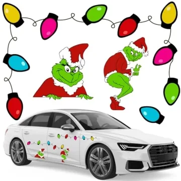 Adorable Christmas Car Magnets & Lights for Festive Decor