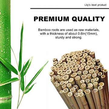 HOPELF 50 Pack 3ft Bamboo Plant Stakes - Versatile Support options