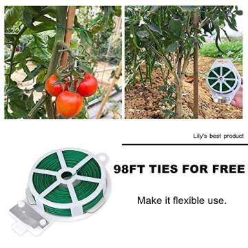 HOPELF 50 Pack 3ft Bamboo Plant Stakes - Versatile Support options