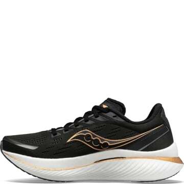Saucony Men's Endorphin Speed 3 Running Shoe, Black/GOLDSTRUCK, 12