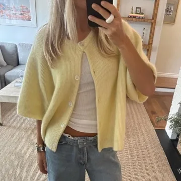 Trendy Women Y2K Button Down Knitted Cardigan