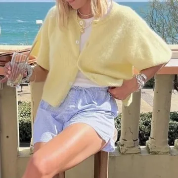 Trendy Women Y2K Button Down Knitted Cardigan