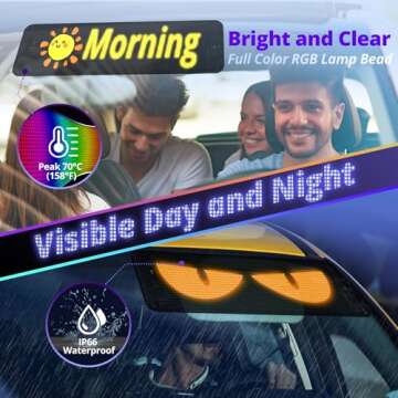 Light Sign for Car - AI Voice & Bluetooth Control