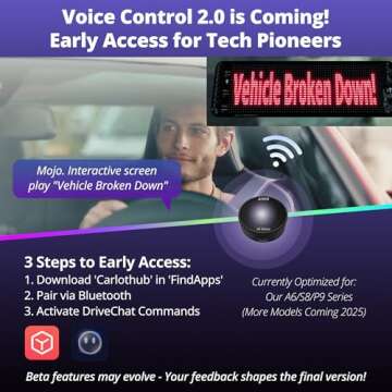 Light Sign for Car - AI Voice & Bluetooth Control