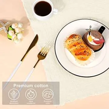 TURSTIN Handmade Cloth Napkins - Elegant Fringed Design