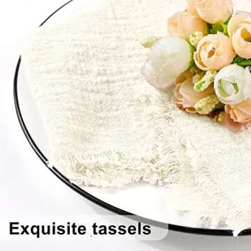 TURSTIN Handmade Cloth Napkins - Elegant Fringed Design