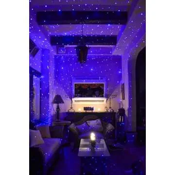 BlissLights Starport USB Laser Star Projector for Game Room Decor, Bedroom Night Light, or Galaxy Mood Lighting Ambiance (Blue)