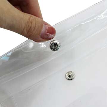 4 PCS Transparent PVC Travel Cosmetic Bag Coin Purse Bathroom Storage Case Stationery Creadit Card Business Card Case for Women Girls