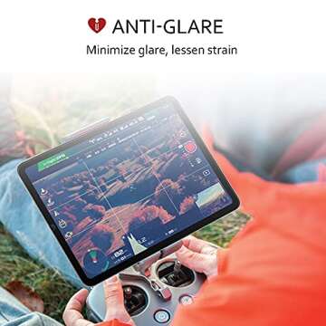 iCarez Anti-Glare Matte Screen Protector for iPad Mini 6/7 - Easy Hinge Installation, Scratch-Proof,...