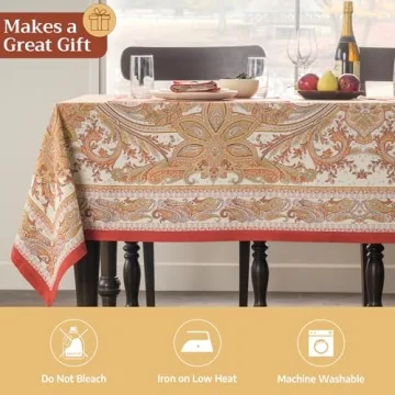Maison d' Hermine Elegant Rectangular Cotton Tablecloth
