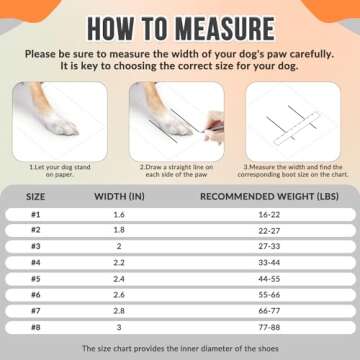 SlowTon Dog Boots - Waterproof Fleece Lined Dog Shoes for Large Small Medium Dogs, Soft Rubber Paw P...