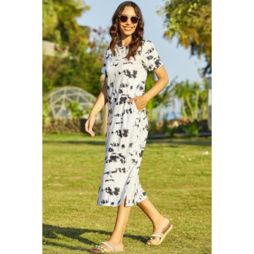 Naggoo Tie Dye Maxi Dress for Women - Comfort & Style