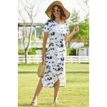 Naggoo Tie Dye Maxi Dress for Women - Comfort & Style