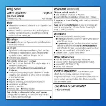 Famotidine Tablets 20mg for Heartburn Relief - 400 Count