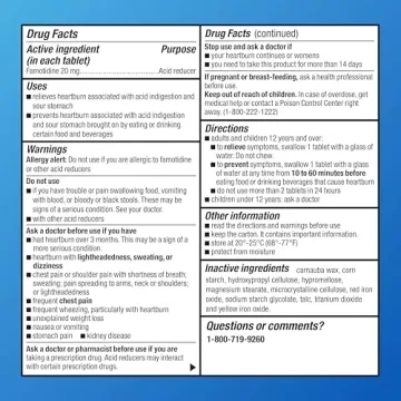 Famotidine Tablets 20mg for Heartburn Relief - 400 Count