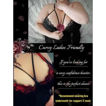 Kaei&Shi Plus Size Eyelash Lace Bodysuit for Intimate Moments