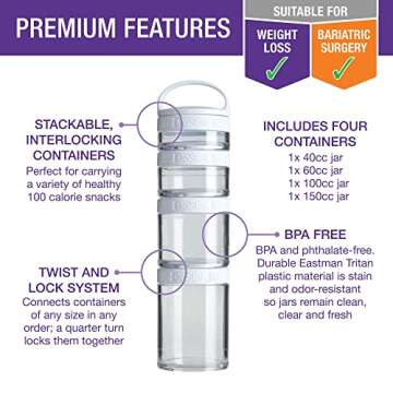 Portion Perfection Kit-N-Karry BARIATRIC Surgery Must Haves - Insulated Weight Control Portion Control Lunch Pack with Containers Included – Meal Prep Container, Cutlery, Snack Pots, Napkin and More