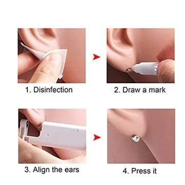CHUANCI Disposable Sterile Ear Piercing Kit for All Ages
