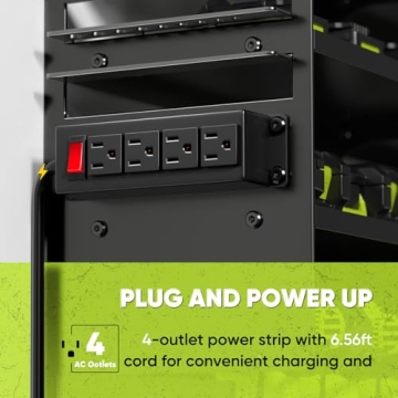 Efficient POKIPO Tool Organizer with Power Strip for All