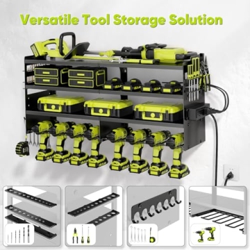Efficient POKIPO Tool Organizer with Power Strip for All