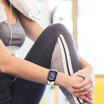 Chinber Blue Rose Apple Watch Band, Trendy & Durable Strap