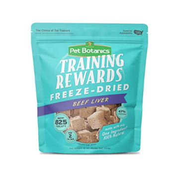 Pet Botanics 16 oz Training Reward Freeze-Dried Beef Liver Treats with 825 Treats