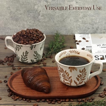 Stylish LINVIA Ceramic Coffee Mugs - Set of 2