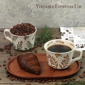 Stylish LINVIA Ceramic Coffee Mugs - Set of 2