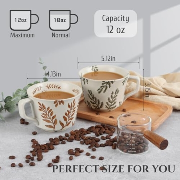 Stylish LINVIA Ceramic Coffee Mugs - Set of 2