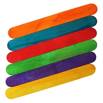 Colored Jumbo Craft Sticks - Perfect for Creative Projects