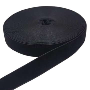 10 Yards Velvet Ribbon Spool (Black, 5/8")