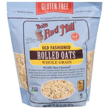 Bob's Red Mill Gluten Free Old Fashioned Rolled Oats, 32oz (Pack of 4) - Non GMO, Whole Grain, Vegan, Kosher
