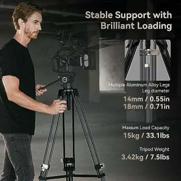 SmallRig AD-80 Tripod - Heavy-Duty Video Equipment