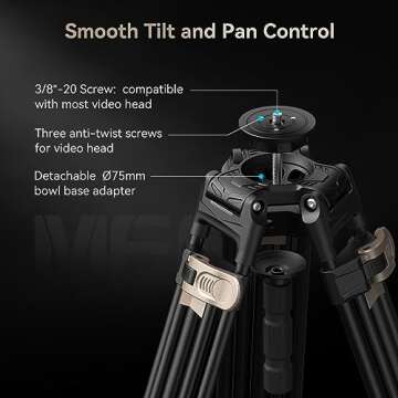 SmallRig AD-80 Tripod - Heavy-Duty Video Equipment