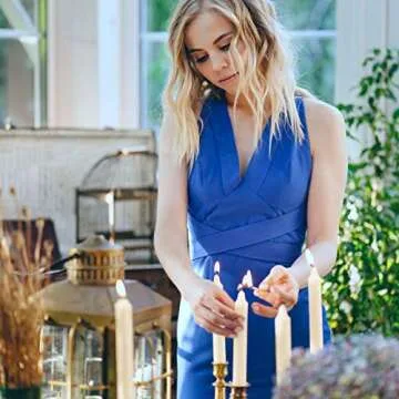 7 Inch Ivory Taper Candles 6 Hour Burning Candle Decorate Your Dinner Wedding Table Dripless and Smokeless Candle Unscented Fits Most candlesticks -20 Pack Household Candles